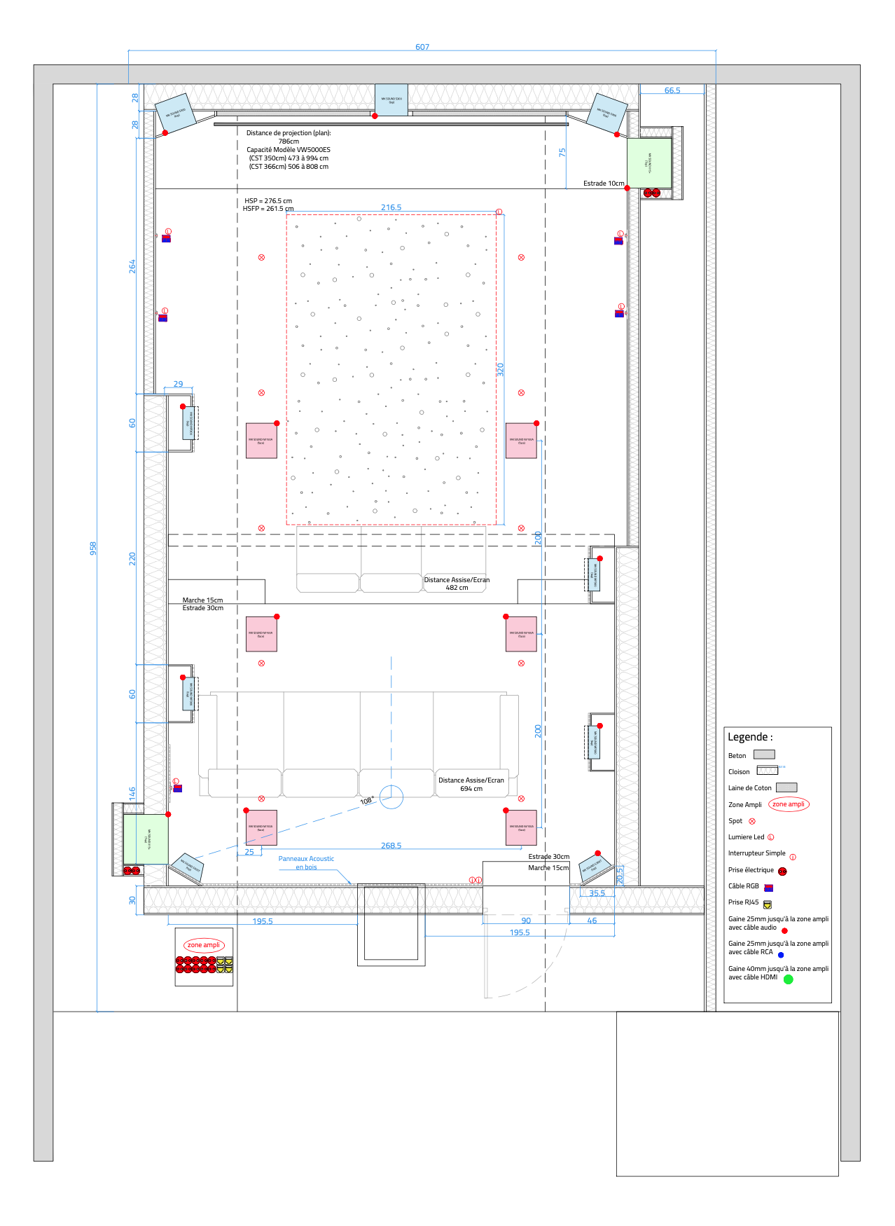 Conception et Implantation Salle Cinema à Annecy dans une ancienne grange