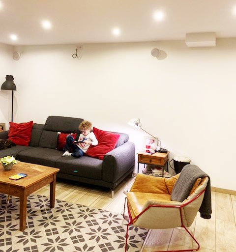 photo du salon de Nordine avant l'installation du Home Cinema