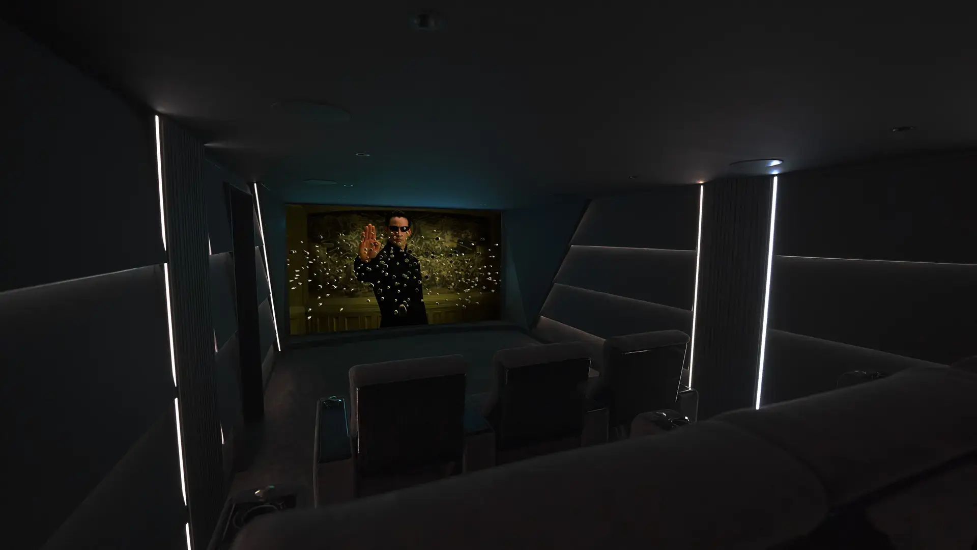 Scénario cinéma parfait — automatisation complète de la salle home cinéma AVCP